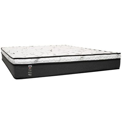 Colchão Viúva Castor New Alfa One com Molejo Tecnopedic, Euro Pillow e Revestimento em Malha 24x128x188cm Cinza com Branco