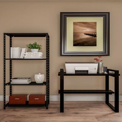Estante Aço 4 Prateleiras Livros Cozinha Quarto Eaf006 Preta