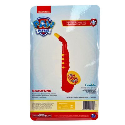 Instrumento Musical Infantil Patrulha Canina - Saxofone