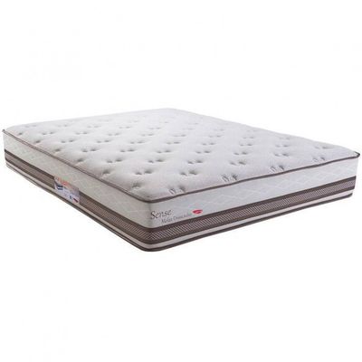 Cama Box Queen Size Herval Sense Com Molas Ensacadas 60x158x198 cm Bege