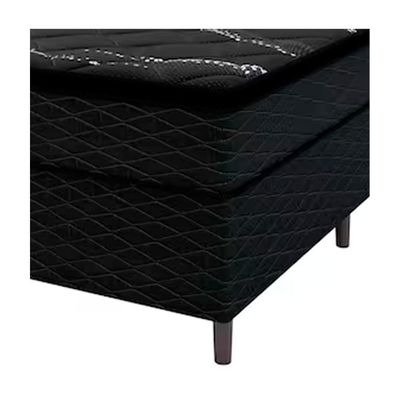 Cama Box de Solteiro New Itália Pillow Top D26 Umaflex Preto