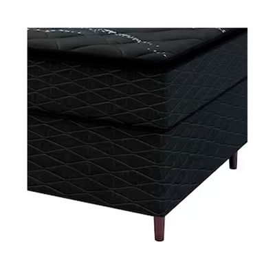 Cama Box de Casal New Itália Black Pillow Top D26 Umaflex Preto