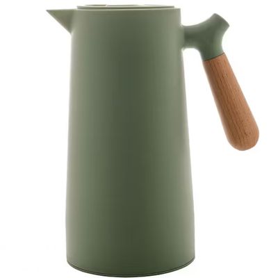 Garrafa Térmica Wolff Com Cabo Madeira Nórdica 1L Verde