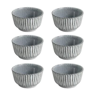 Conjunto de Ramequim Porto Brasil Linhas Echo com 6 Peças 170 ml Branco