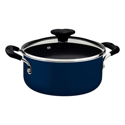 Conjunto de Panelas 5 Peças Tramontina Tunis Antiaderente com Revestimento Cerâmico e Fundo de Indução Azul