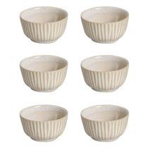 Conjunto de Ramequim Porto Brasil Linhas Latte com 6 Peças 170 ml