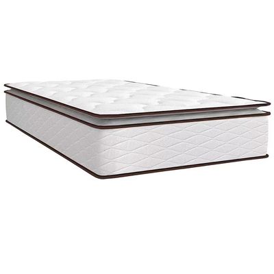Colchão de Solteiro Umaflex New Itália com Molas Ensacadas e Pillow Top D26 25x88x188cm Branco com Marrom