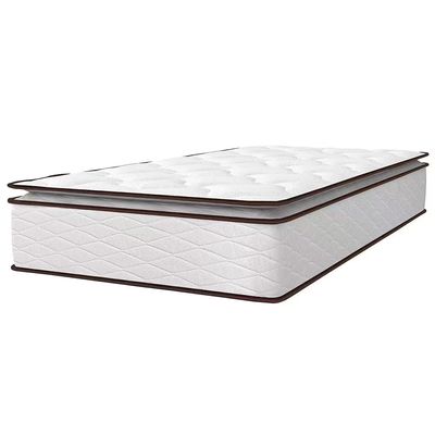 Colchão de Solteiro Umaflex New Itália com Molas Ensacadas e Pillow Top D26 25x88x188cm Branco com Marrom
