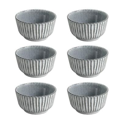 Conjunto de Ramequim Porto Brasil Linhas Echo com 6 Peças 170 ml Branco