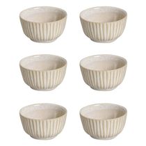 Conjunto de Ramequim Porto Brasil Linhas Latte com 6 Peças 170 ml