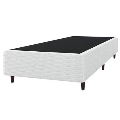 Cama Box de Solteiro Umaflex New Itália com Molas Ensacadas e Pillow Top D26 - 63x88x188cm Branco com Marrom