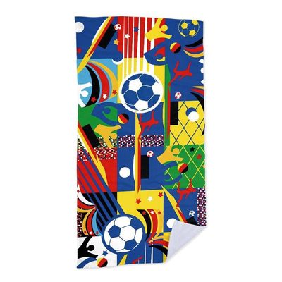 Toalha De Praia Mosaico Futebol  criativas e clássicas