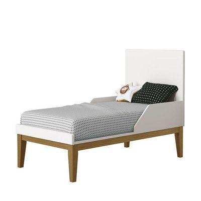 Berço Mini Cama Classic Branco Fosco Com Pés Amadeirado - Reller Móveis Branco Fosco