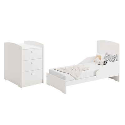 Berço Americano Multifuncional Atlanta Branco Fosco - Reller Móveis Branco Fosco