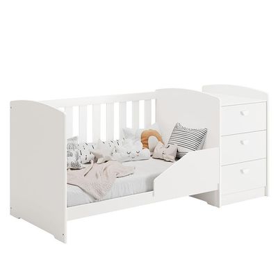 Berço Americano Multifuncional Atlanta Branco Fosco - Reller Móveis Branco Fosco