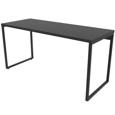 Mesa Para Escritório Estilo Industrial 150 Cm Preto Onix
