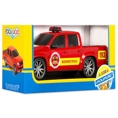 Brinquedo Caminhonete Forca e Ação Bombeiro Poliplac - 6563
