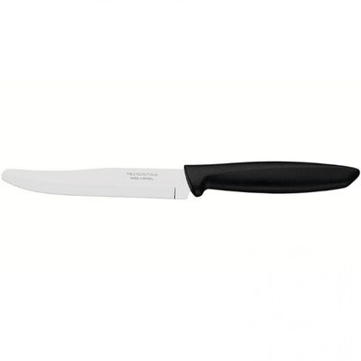 Faca 5 para Frutas Tramontina Plenus em Aço Inox com Fio Liso Inox Preto