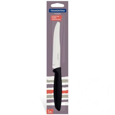 Faca 5 para Frutas Tramontina Plenus em Aço Inox com Fio Liso Inox Preto