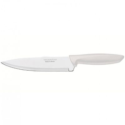 Faca 7 Chef Tramontina Plenus em Aço Inox Off White