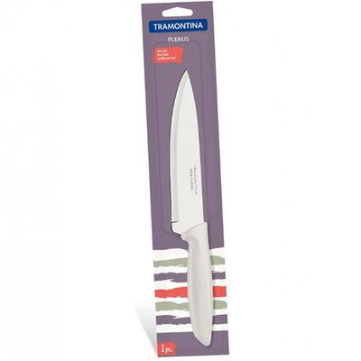 Faca 7 Chef Tramontina Plenus em Aço Inox Off White