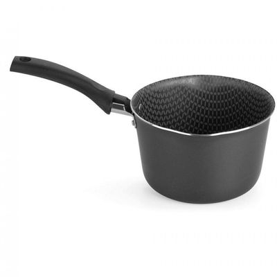 Panela Cônica Multiflon Gourmet em Aluminio e Acabamento Antiaderente 14cm Preto