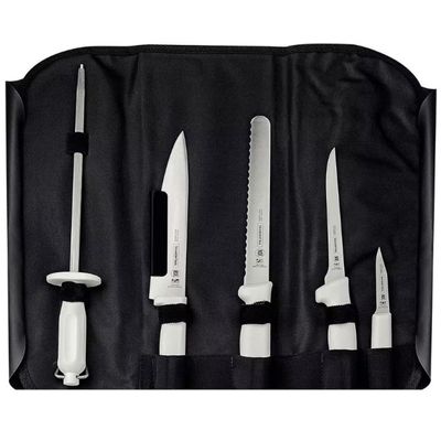 Conjunto de Facas Tramontina Profissional em Aço Inox - 6 Peças Branco