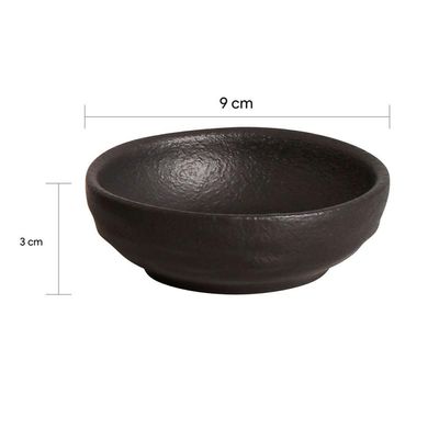 Conjunto de Ramequim Porto Brasil Orgânico Matte com 6 Peças 70 ml Preto