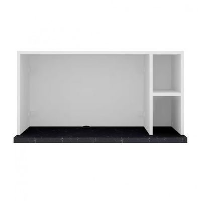 Cozinha Completa Bartira Rubi com 7 Portas e 5 Gavetas - 280cm de largura Branco