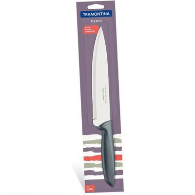 Faca 8 Chef Tramontina Plenus em Aço Inox Cinza