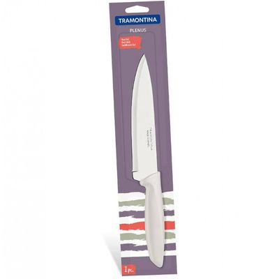 Faca 7 Chef Tramontina Plenus em Aço Inox Off White