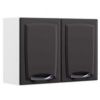 Cozinha Compacta New Premium com 12 Portas, 2 Gavetas e 10 Prateleiras - 280cm de Largura Itatiaia Branco com Grafite