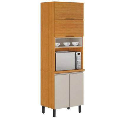 Cozinha Completa Itatiaia Ideale com 4 Peças 10 Portas e 2 Gavetas 270cm Cinamomo/Off White