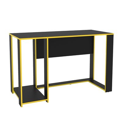 Mesa para Computador Gamer Politorno Singapura 1 Nicho Preto com Amarelo