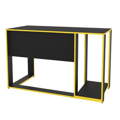 Mesa para Computador Gamer Politorno Singapura 1 Nicho Preto com Amarelo