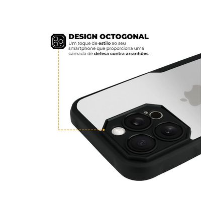 Kit Capa Dual Shock Sense e Pelicula Defender Pro Privacidade para iPhone 15 Pro - Gshield
