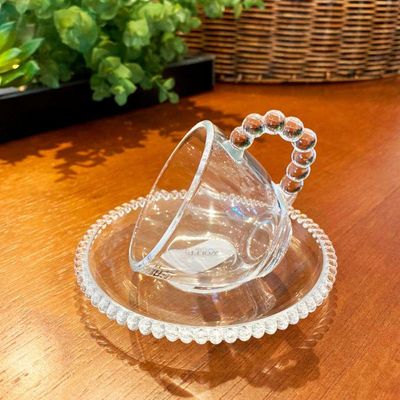 Jogo 4 Xícaras De Café Com Pires Cristal Pearl Wolff 90ml