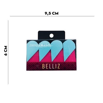 Esponja Gota Para Bases Maquiagem Belliz Pack Com 8 Un