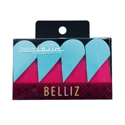 Esponja Gota Para Bases Maquiagem Belliz Pack Com 8 Un