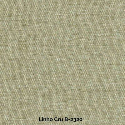 Sofá De Canto Nori Curva Ld 2,61m Em Linho Com Base Madeira Cor Cru 2320