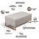 Puff Decorativo Sala De Estar Cléo 90cm Base De Ferro Cobre W01 Linho Bege - Lyam Decor