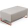 Puff Decorativo Sala De Estar Cléo 90cm Base De Ferro Cobre W01 Linho Bege - Lyam Decor