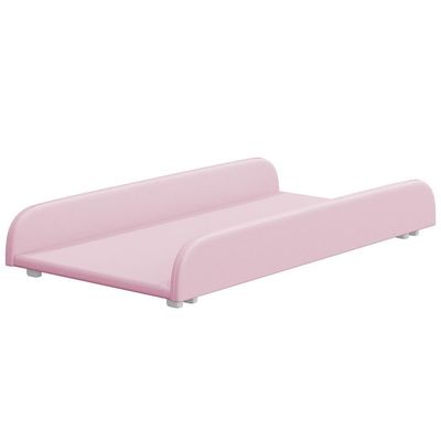 Trocador De Fraldas Almofadado Para Berço Corino Rosa P02