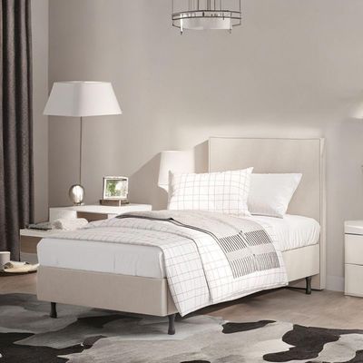 Cama Solteiro One com Cabeceira Moderna Estável E Confortável bege