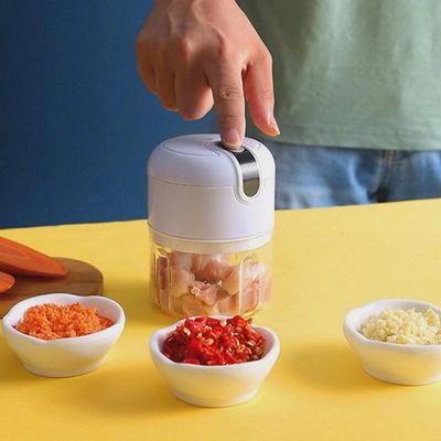 Mini Processador Moedor Elétrico Alho Sem Fio Alimentos Usb