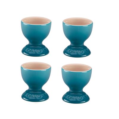 CONJUNTO 4 SUPORTE PARA OVO LE CREUSET AZUL CARIBE