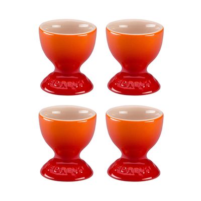 CONJUNTO 4 SUPORTE PARA OVO LE CREUSET LARANJA