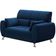 Sofá de 3 e 2 Lugares Bélgica com 154 cm e 204 de Larguras e Revestidos em Tecido Suede Linoforte Azul Marinho
