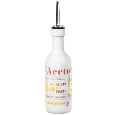 Garrafa Luigi Bormioli Victoriana Aceto em Vidro Temperado 250ml Branco