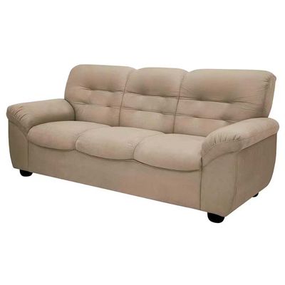 Sofá de 3 e 2 Lugares Stillus II com 154 cm e 204 de Larguras e Revestidos em Tecido Suede Linoforte Areia